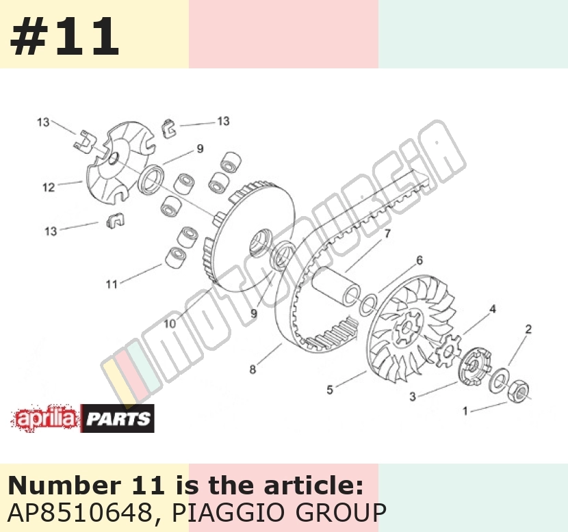 Variator roller Content: 1 Stk