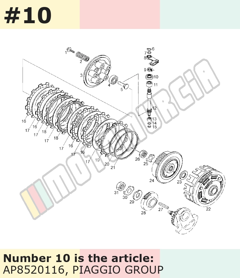 Segment racleur 15x25x5 mm