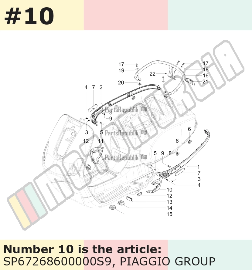 Abdeckung, links, rot, Suffix: S9_matt rot 801/B