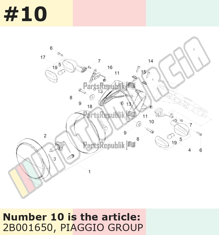 Bracket for indicators, front, left