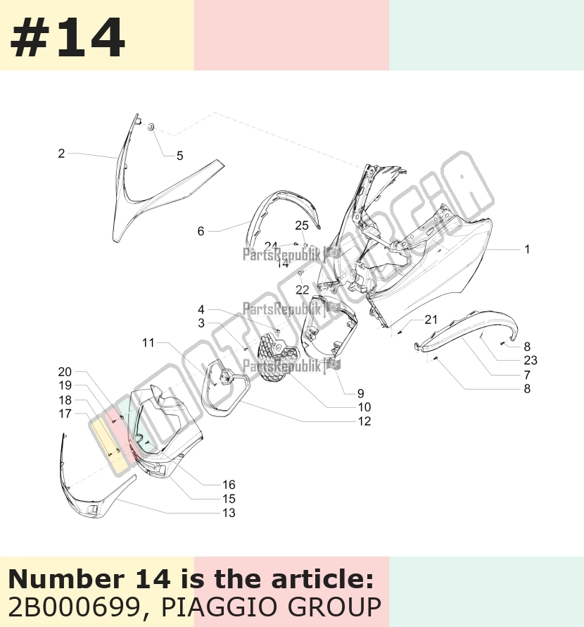 Bracket for windscreen, right