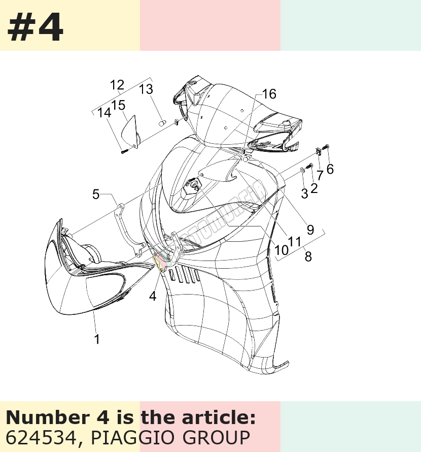 Bracket for headlight, left