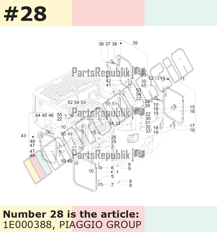 Bracket for door hinges, left