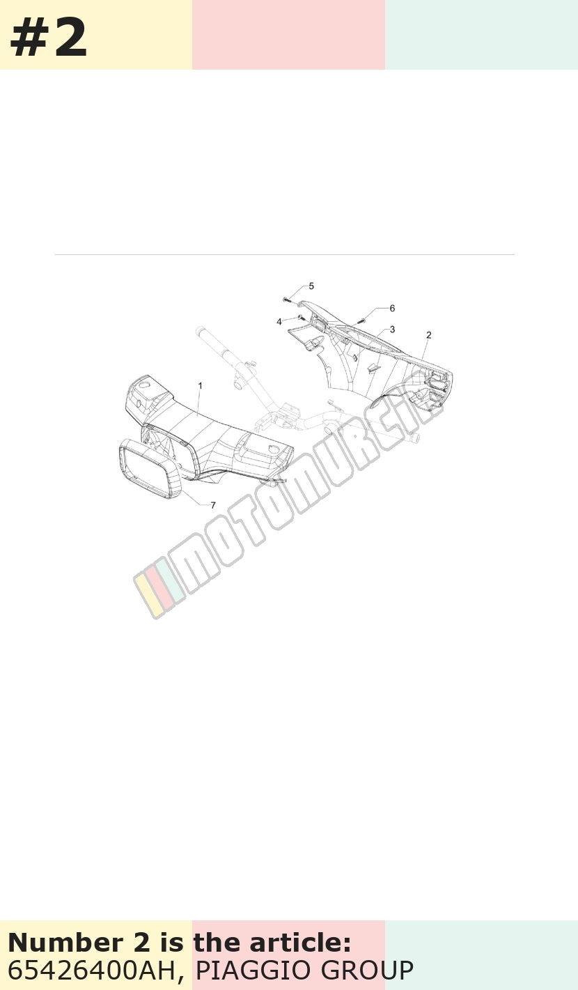 Handlebar Fairing, blue, Suffix: AH_blue capri 231/A