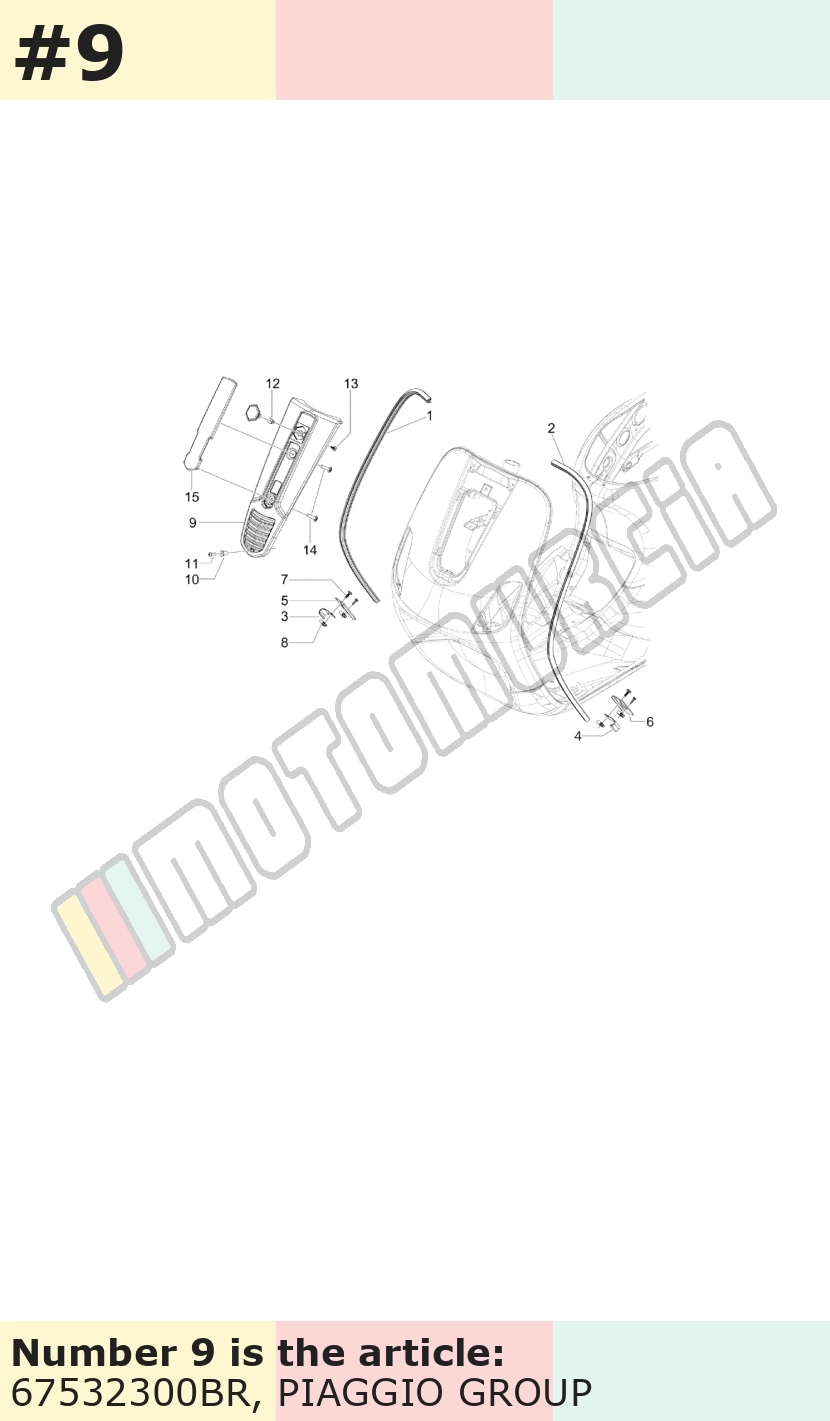 Cascade, sans grille (grille: 675325) blanc, Suffixe et code couleur Piaggio: BR_blanc montebianco / innocenza / 544