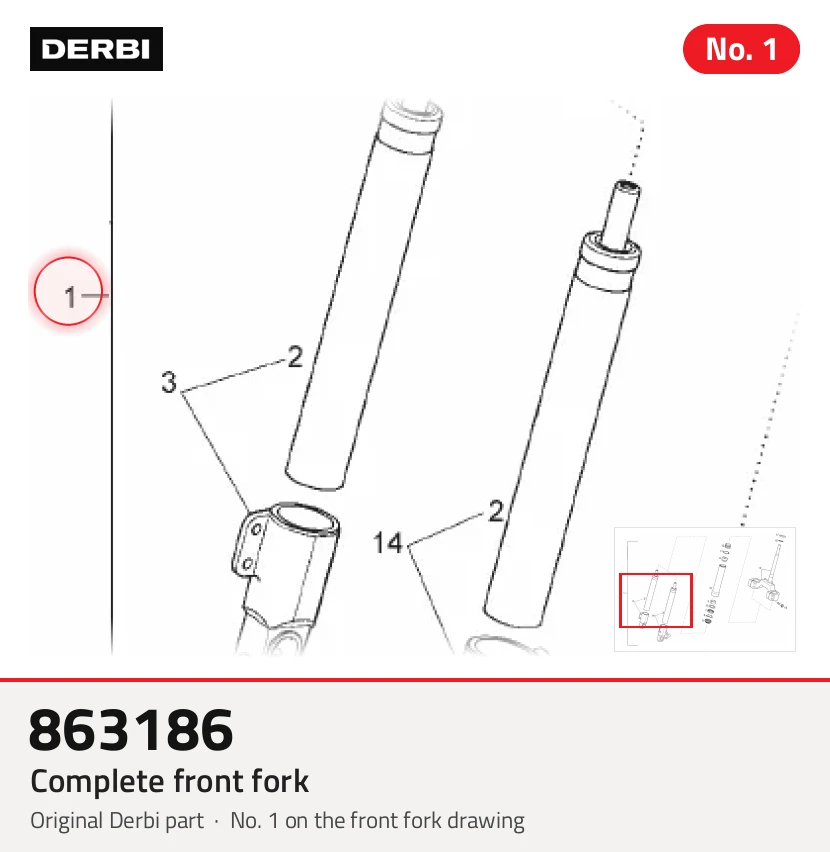 Fourche avant complète