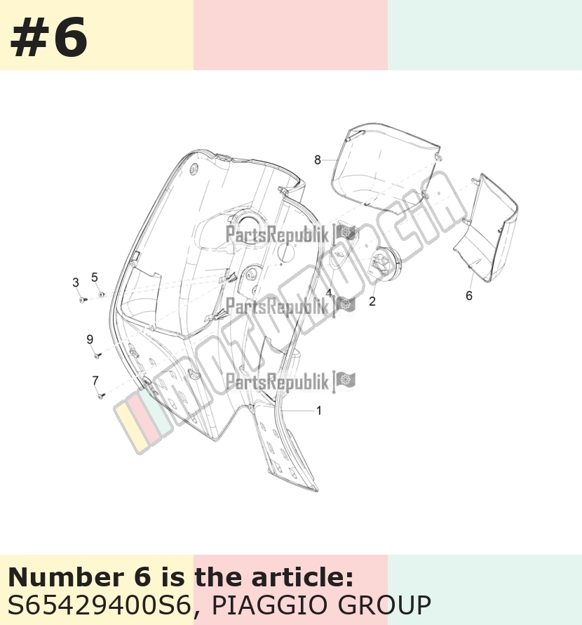 Abdeckung, links, rot, Suffix: S6_rot matt 885/A
