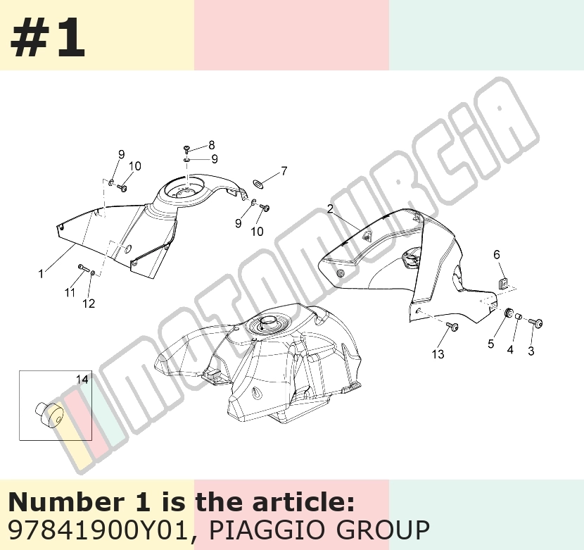 Tankabdeckung, rot, Suffix: Y01_race red