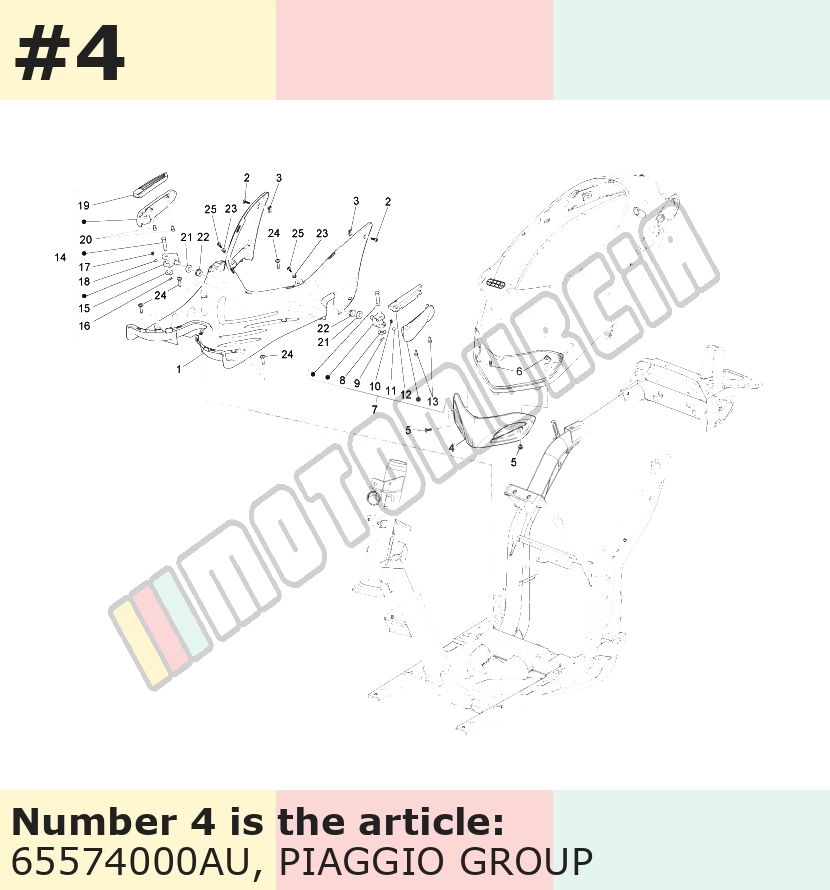 Trappe d'inspection, orange, Suffixe et code couleur Piaggio: AU_orange foncé 965/A