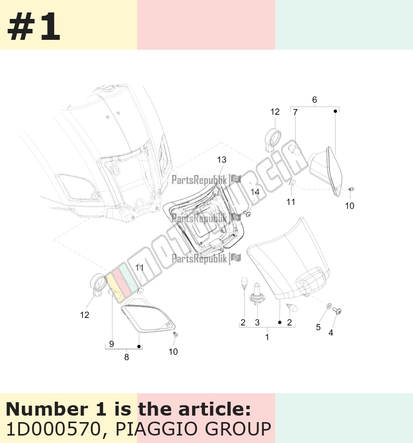Rear light Triom, Mounting with frame, in conjunction with: frame 1B000959