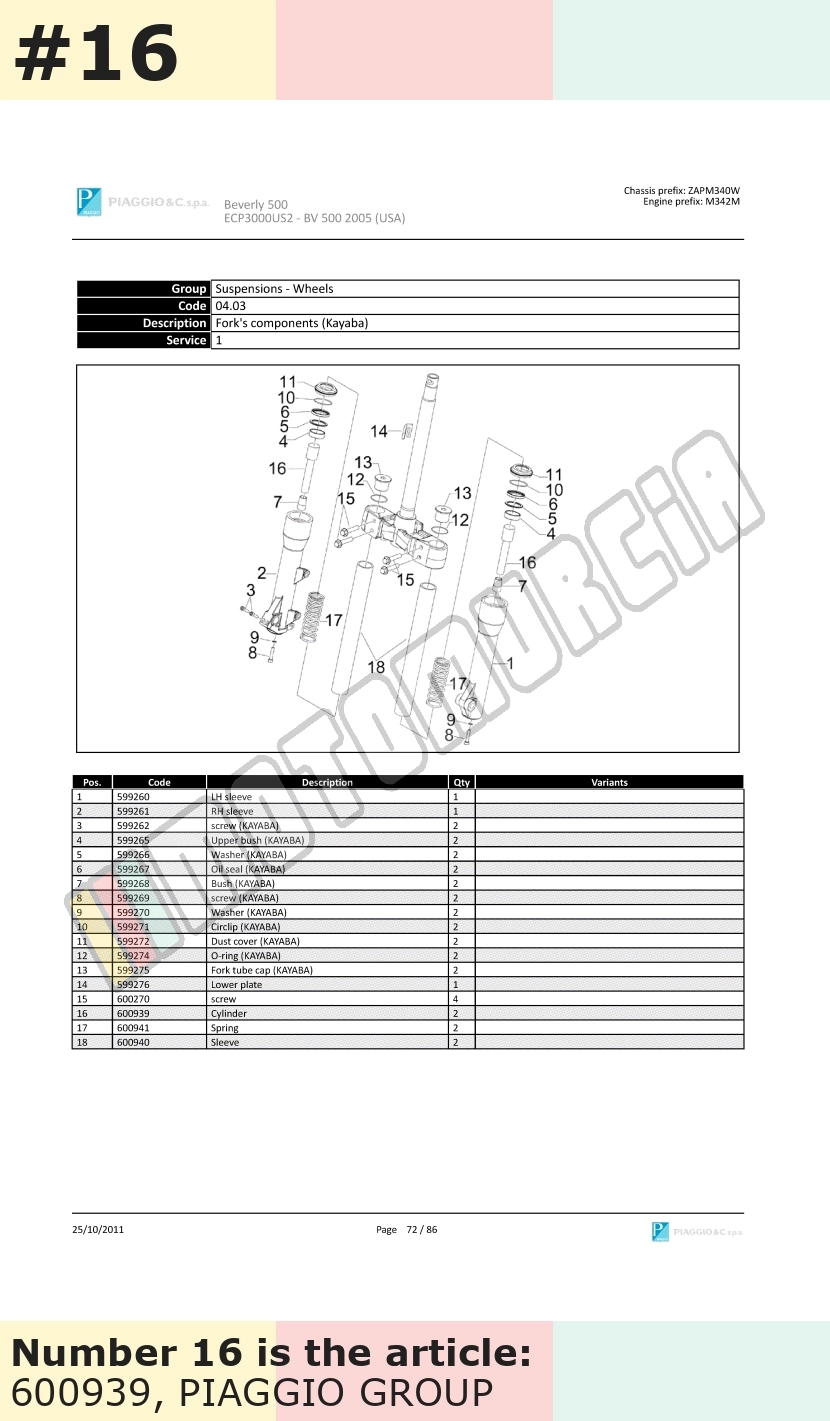 Support de fixation pour guidon haut, LATAM (Amérique latine)