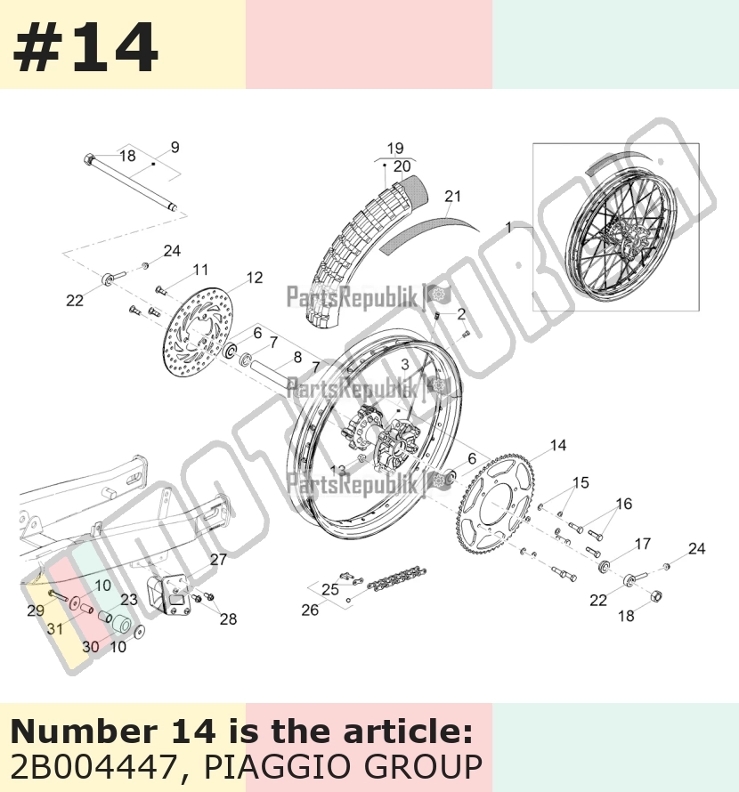 Sprocket Número de dentes: 59
