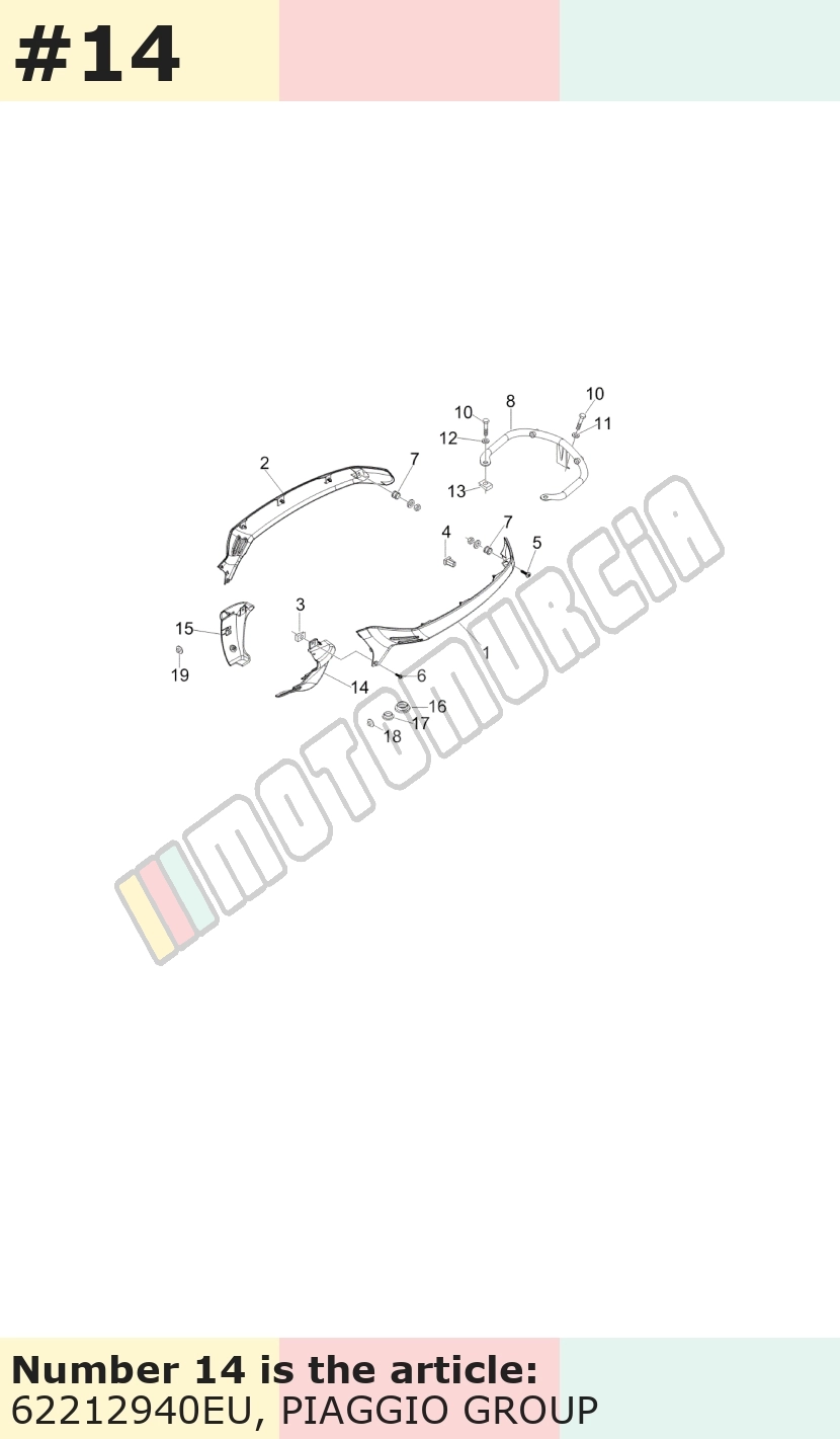 Couvercle, gauche, argent, Suffixe et code couleur Piaggio: EU_gris pulsar 711/B