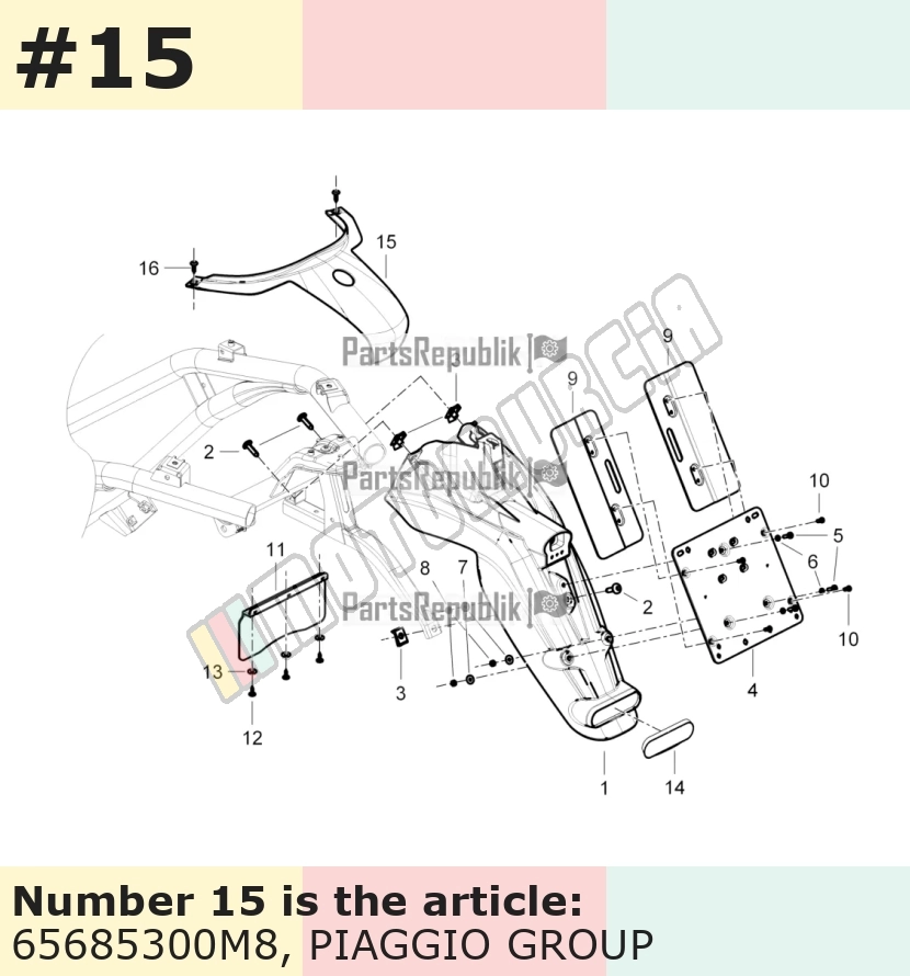 Cache/entourage/habillage, marron, Suffixe et code couleur Piaggio: M8_marron mercurio 120/A