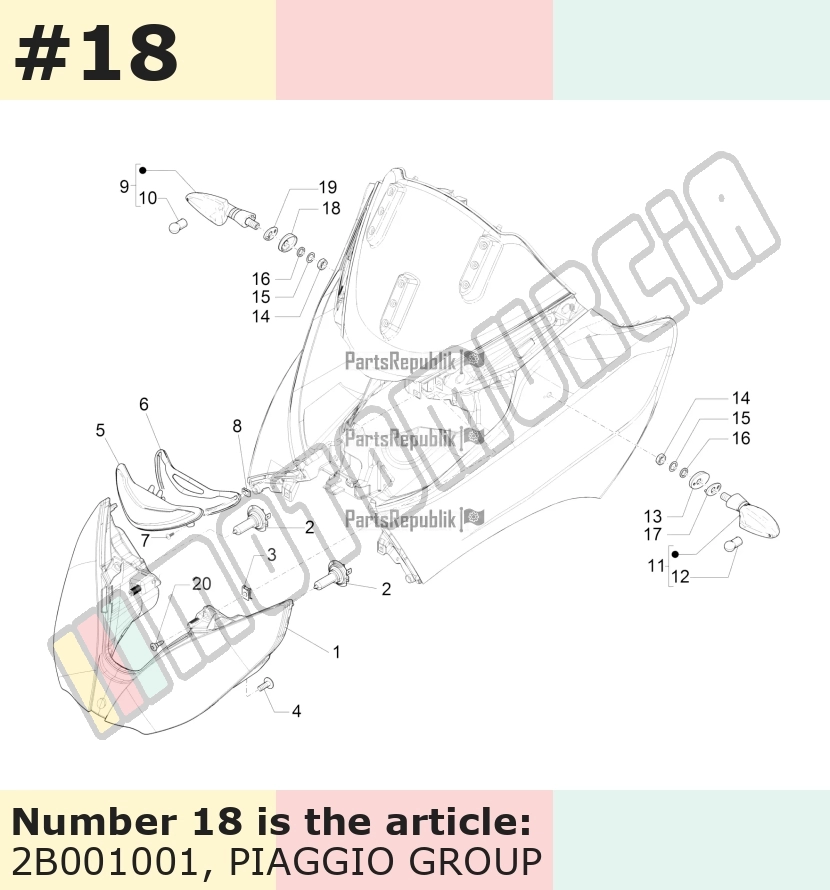 Bracket for indicators, front, right