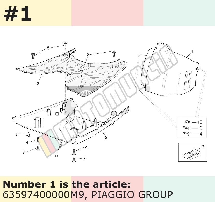 Trappe d'inspection, marron, Suffixe et code couleur Piaggio: M9_marron etna 122/A