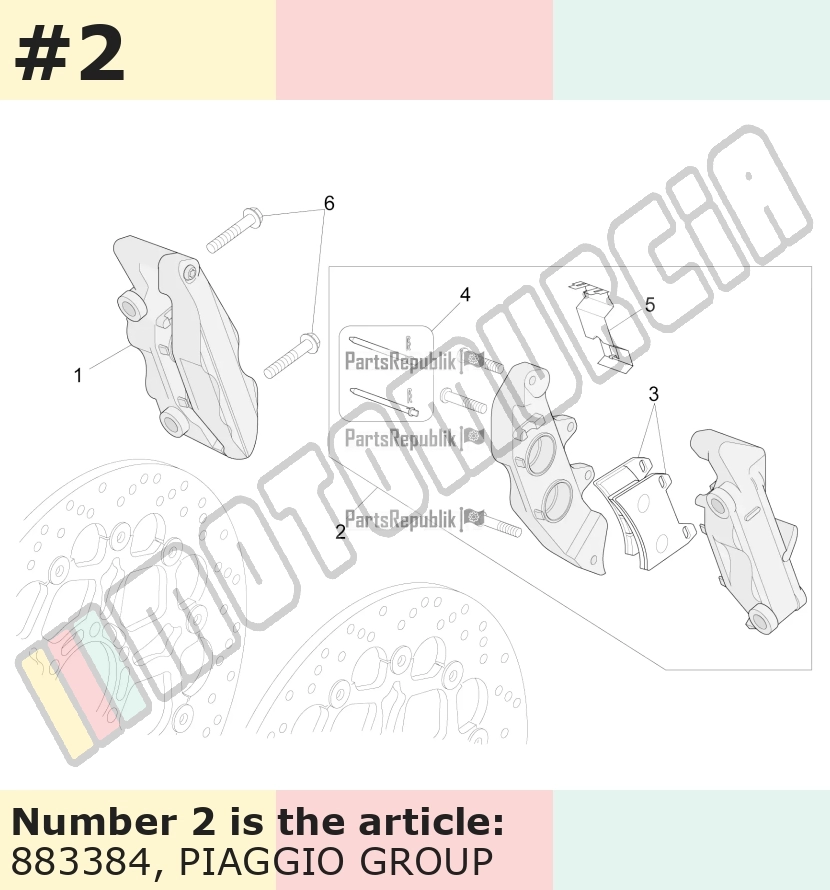Brake Caliper Brembo, front, left