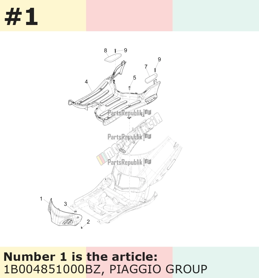 Trappe d'inspection, blanc, Suffixe et code couleur Piaggio: BZ_blanc étoile 595