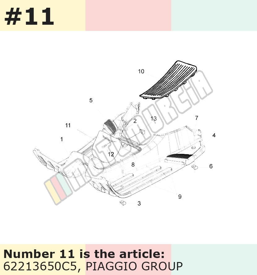Trappe d'inspection, bleu, Suffixe et code couleur Piaggio: C5_bleu ciel 241/A