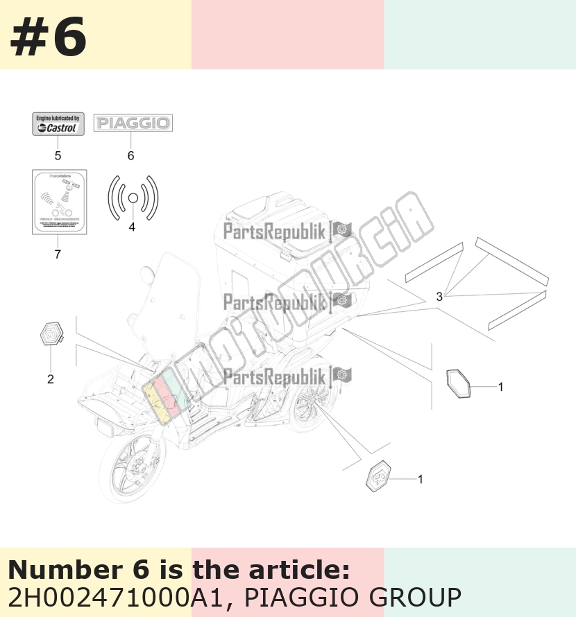 Inscription, Motif: Piaggio