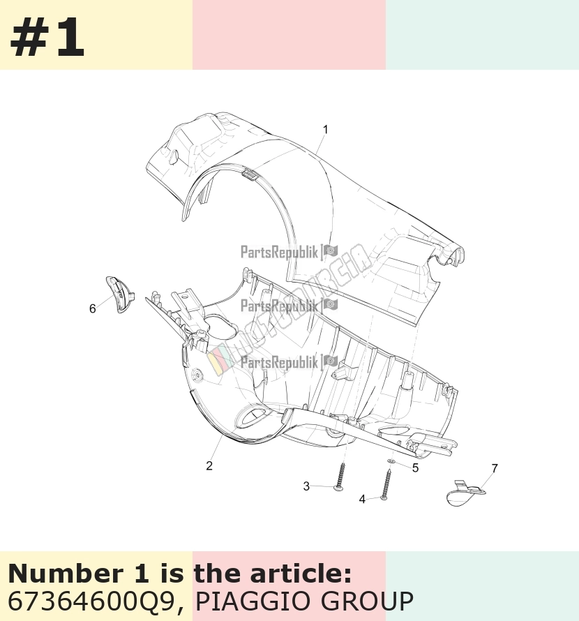 Revêtement guidon, haut, beige, Suffixe et code couleur Piaggio: Q9_516/A beige mat opaque