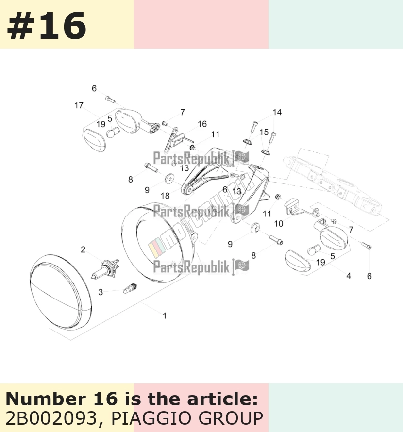 Bracket for indicators, front, right