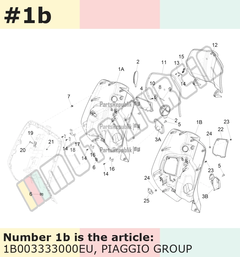 Boîte à gants, gris, Suffixe et code couleur Piaggio: EU_gris pulsar 711/B
