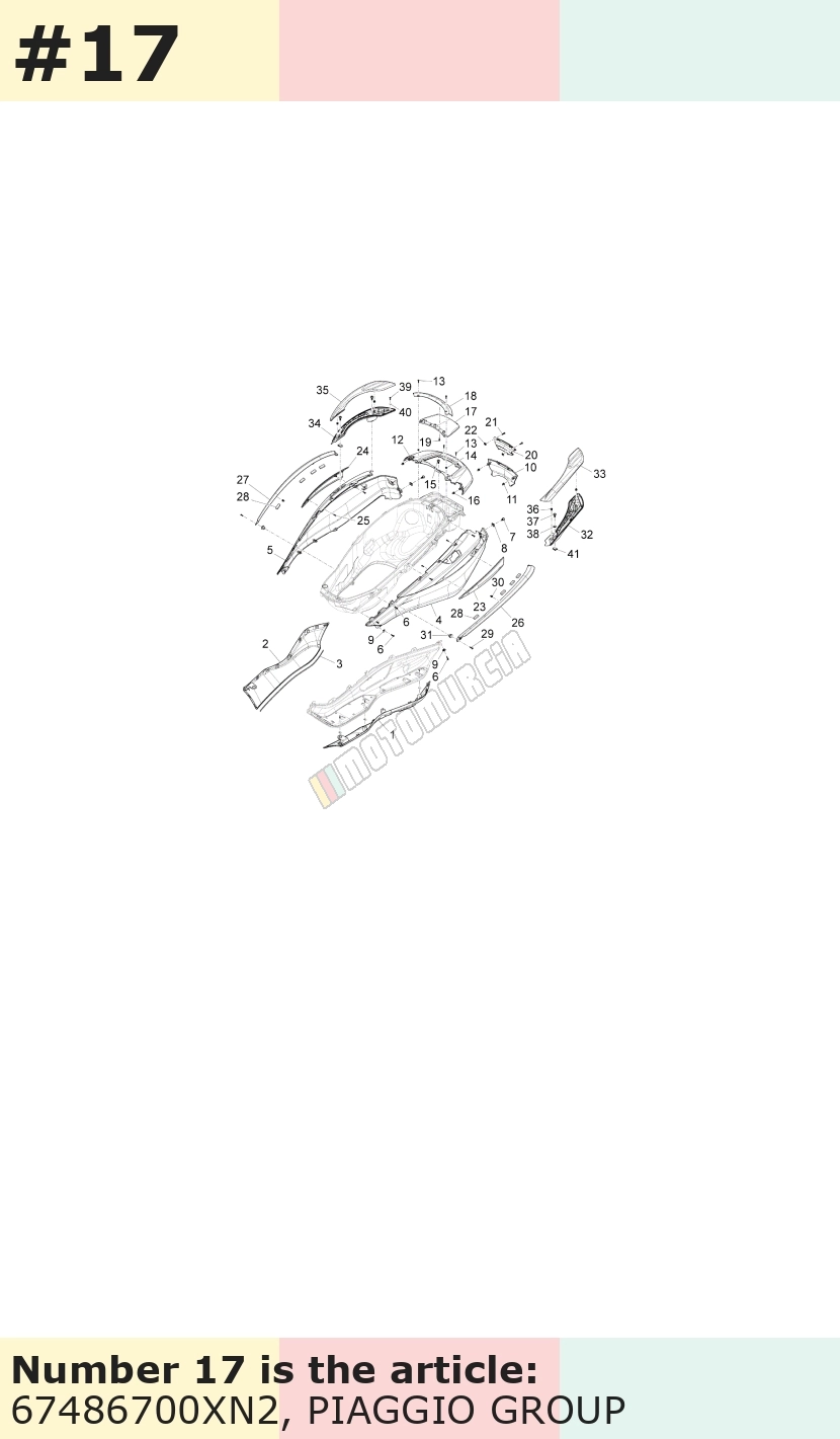 Couvercle du compartiment batterie, noir, Suffixe et code couleur Piaggio: XN2_noir cosmos / vulcano / 98/A