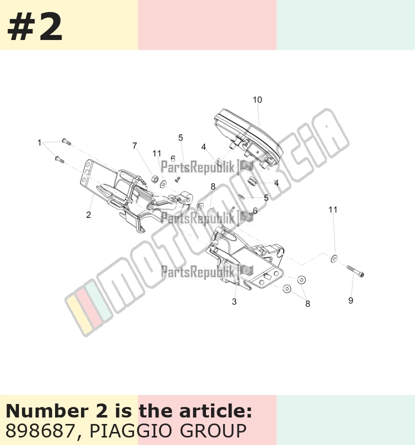 Bracket for cockpit instruments, right