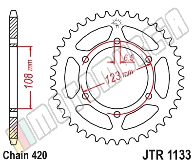 Gear Silver, Aço, Divisão: 420, Número de dentes: 59, JTR1133.59