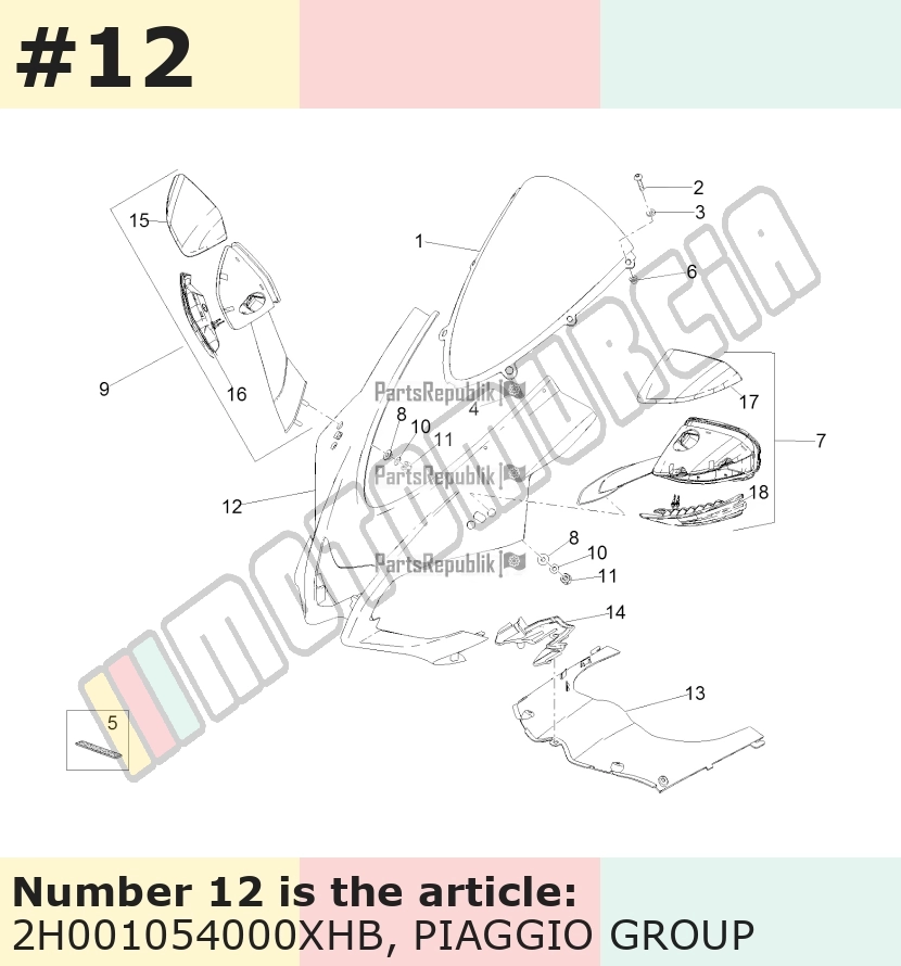 Front Shield, with decals grey, Suffix: XHB_grau