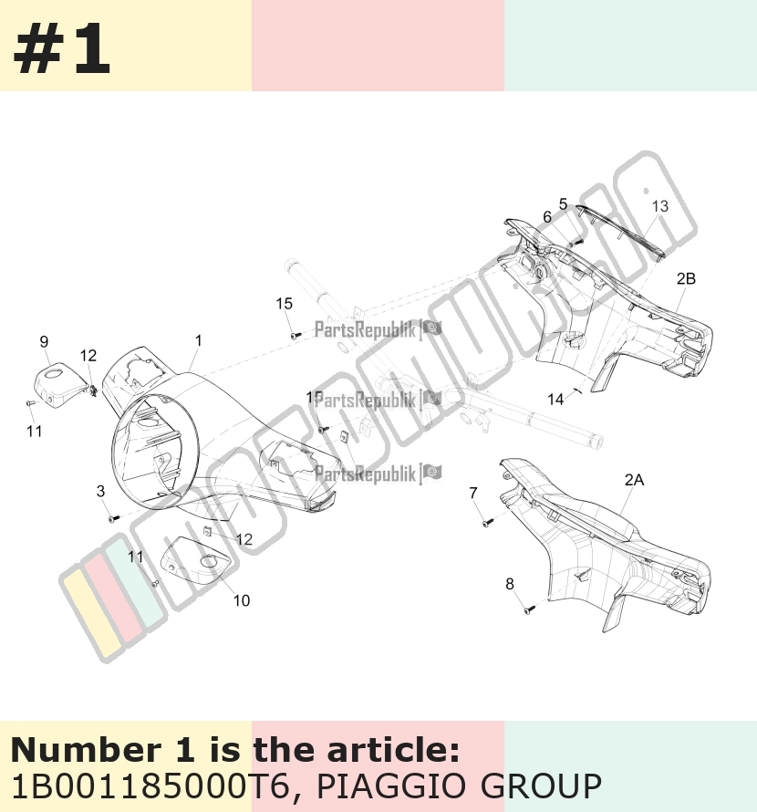 Handlebar Fairing, front, blue, Suffix: T6_blue 433