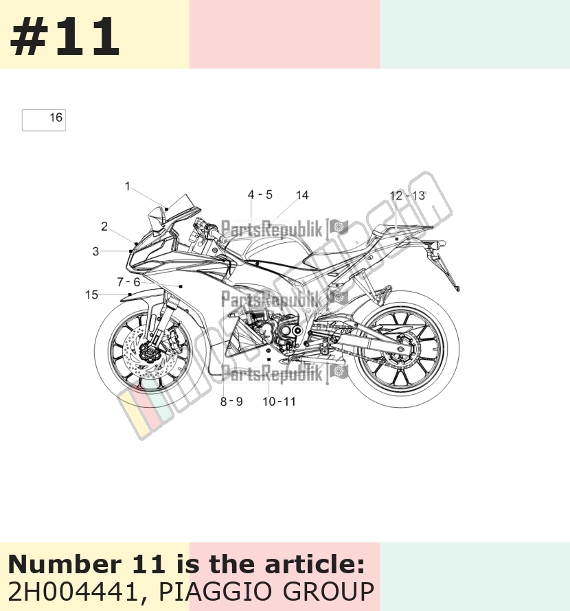 Dekor, Motiv: Aprilia, links