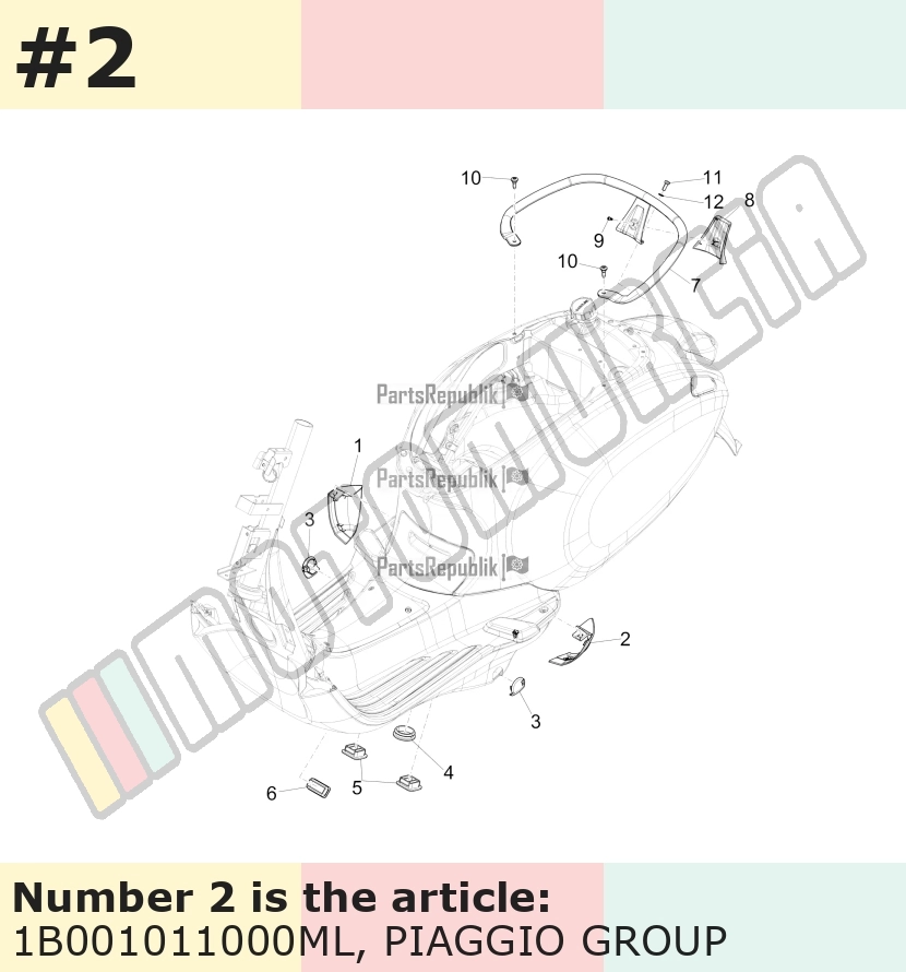 Couvercle, gauche, marron, Suffixe et code couleur Piaggio: ML_139/A brun mat