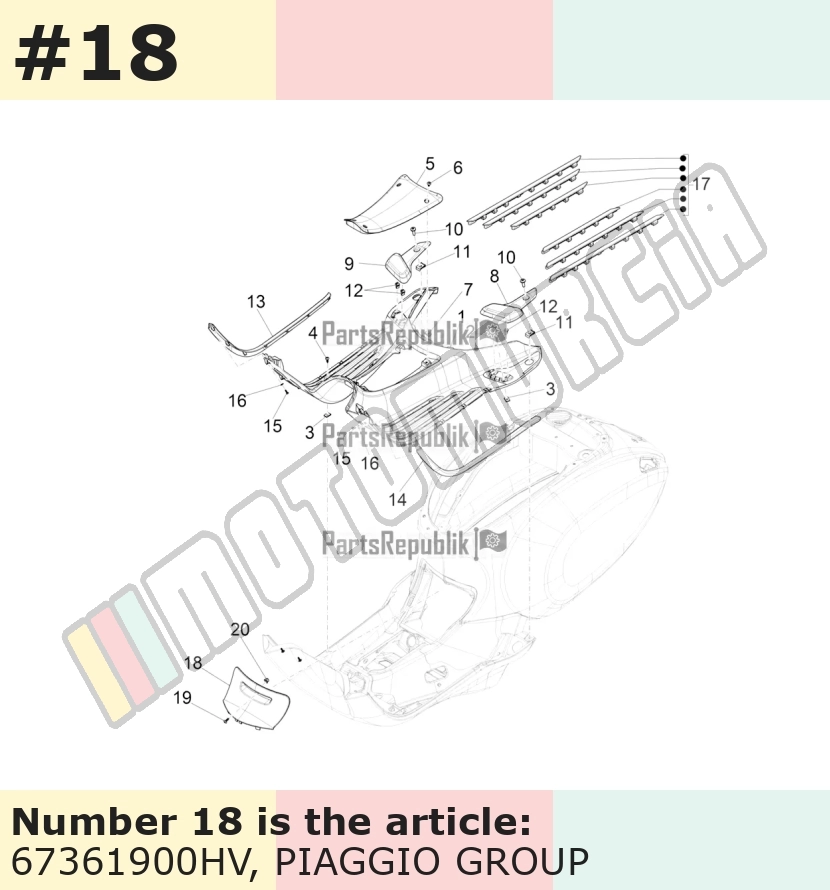 Trappe d'inspection, argent, Suffixe et code couleur Piaggio: HV_argent 719/C