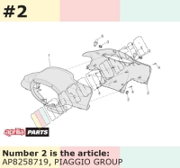 Handlebar Fairing, rear, grey