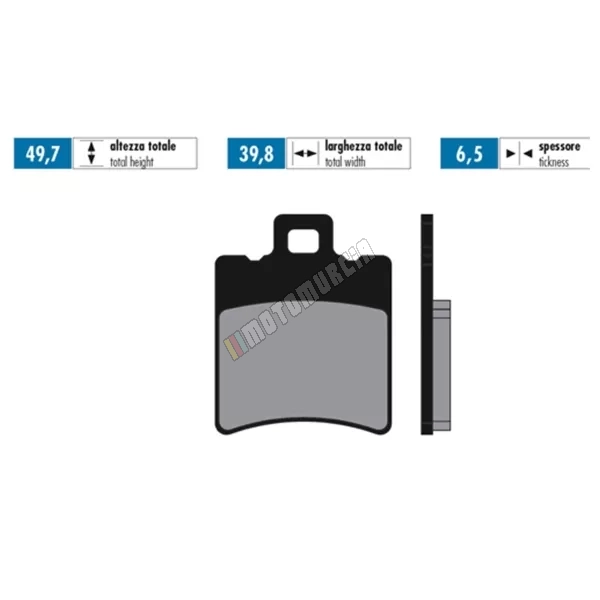 Brake lining set racing organic, e -certified,