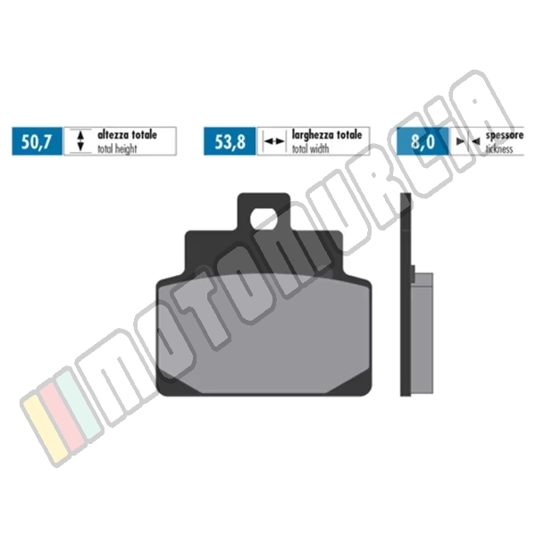 Bremsfutter organisch, e -zertifiziert,