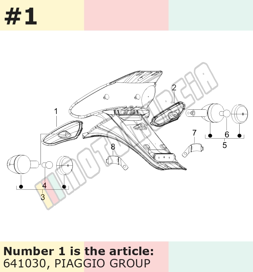 Bracket for indicators, rear, left