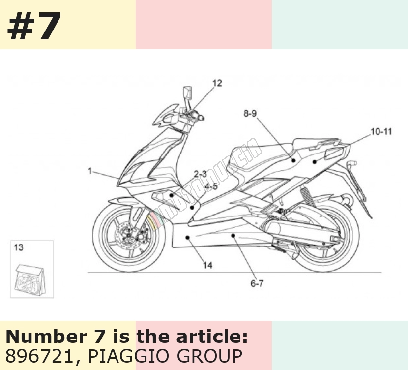 Dekor, Motiv: Aprilia, links