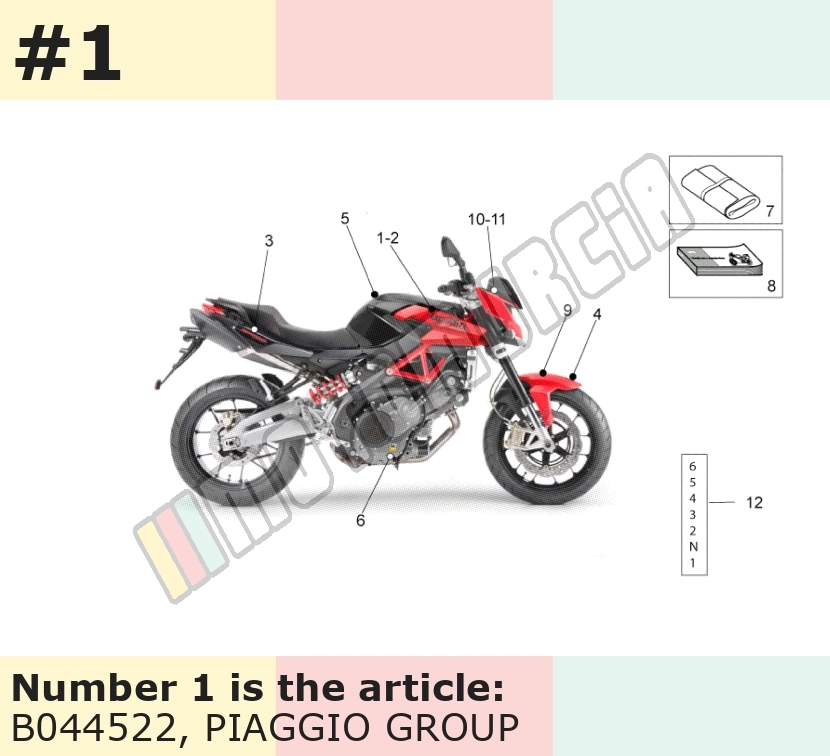 Dekor, Motiv: Aprilia, rechts