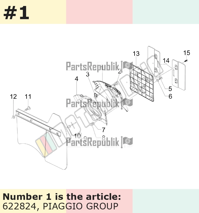 Support plaque d'immatriculation, brut