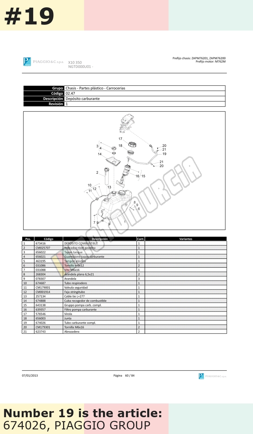 Durite d'alimentation