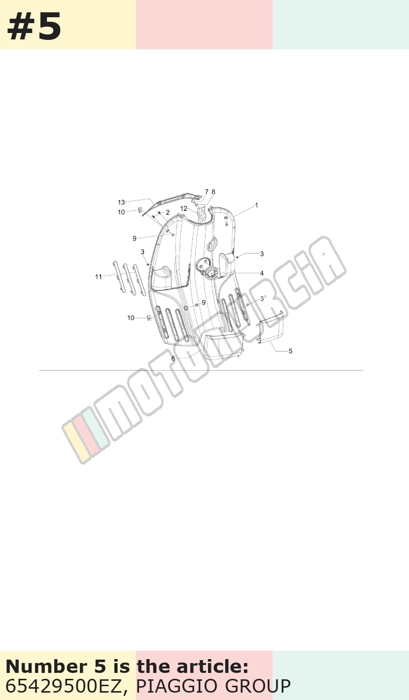 Couvercle, droit, gris, Suffixe et code couleur Piaggio: EZ_gris titane 742/B