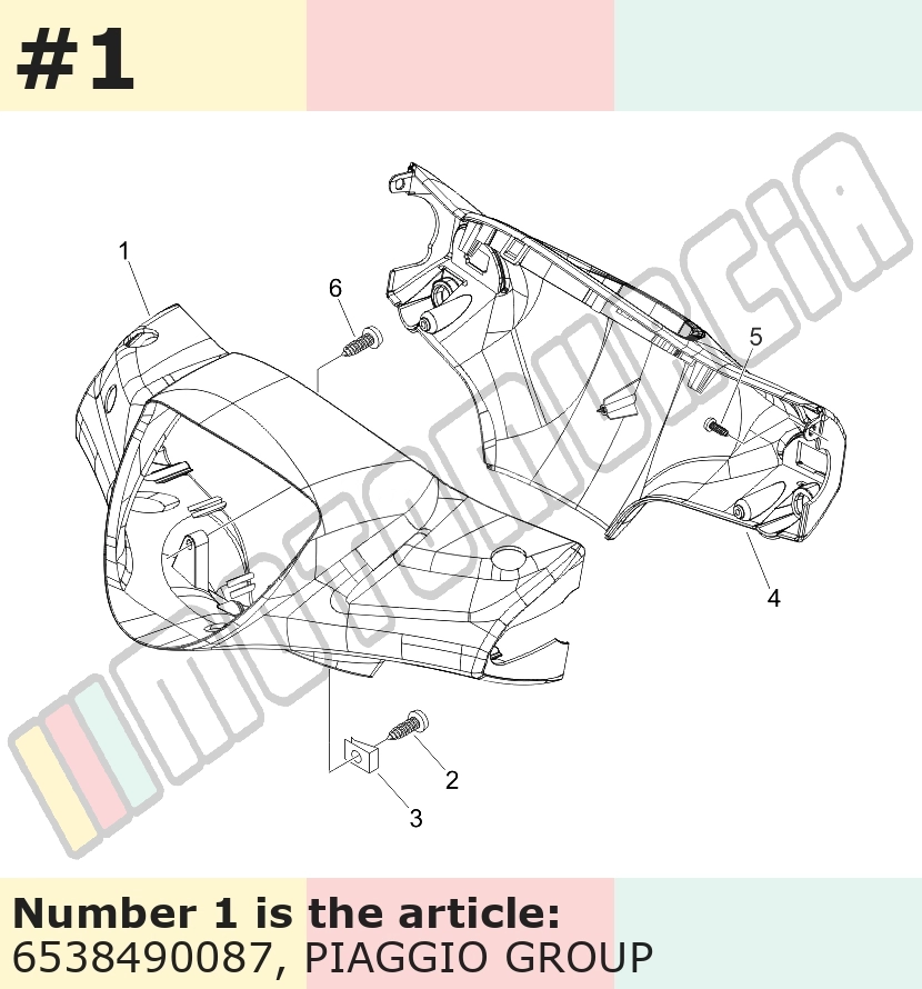 Handlebar Fairing, front, white, Suffix: 87_white optic 724