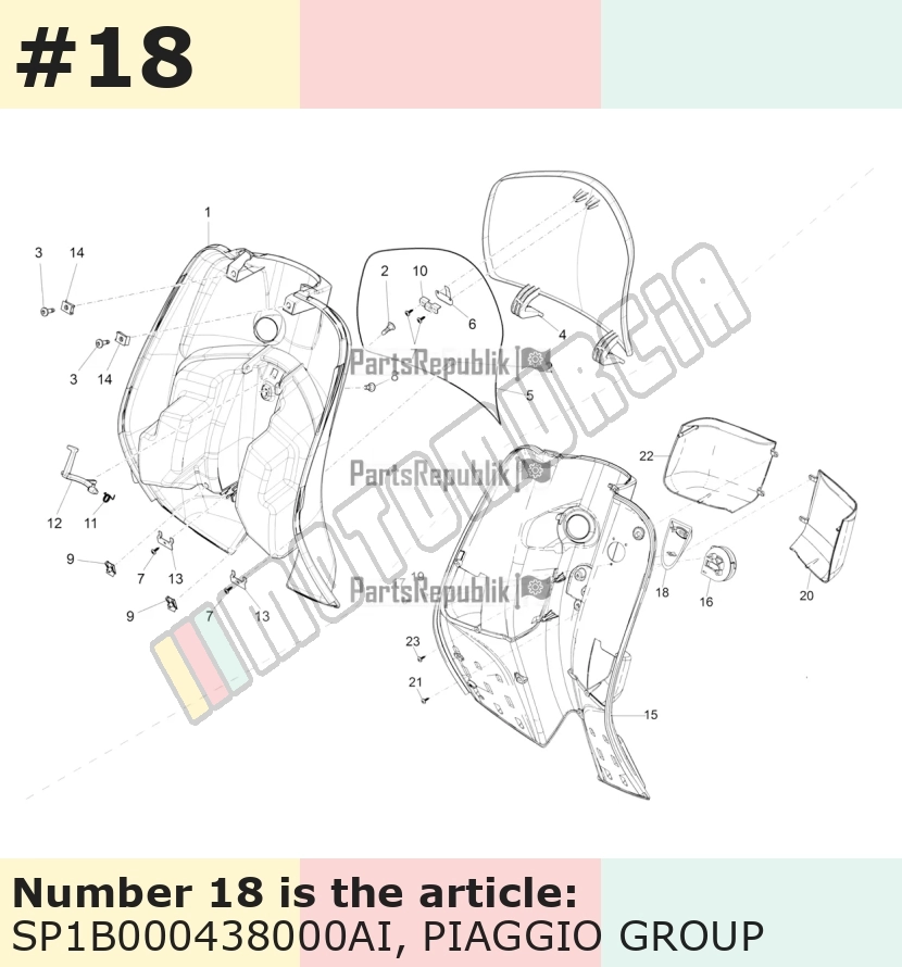 Cache/entourage/habillage, orange, Suffixe et code couleur Piaggio: AI_taormina 938/A
