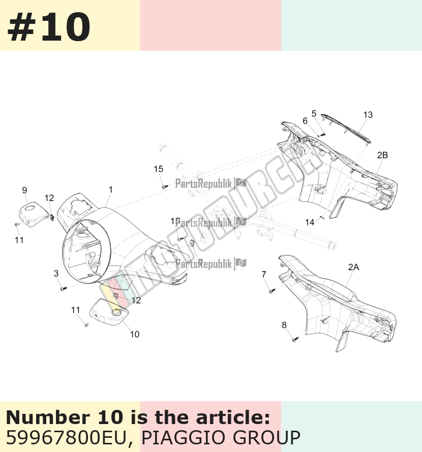 Couvercle, gauche, argent, Suffixe et code couleur Piaggio: EU_gris pulsar 711/B