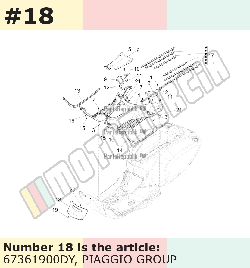 Trappe d'inspection, bleu, Suffixe et code couleur Piaggio: DY_288/A bleu foncé mat opaque