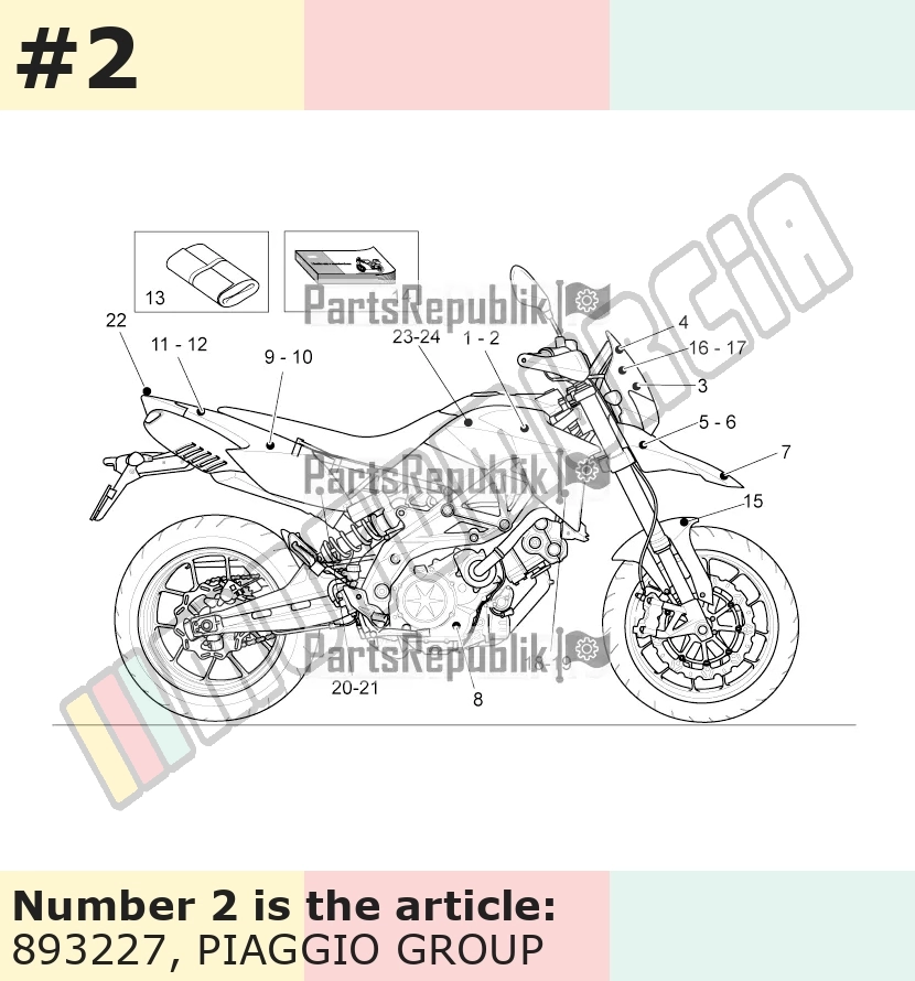 Dekor, Motiv: Aprilia, links
