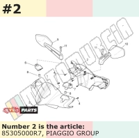 Handlebar Fairing, rear, red, Suffix: R7_red dragon / passione / 894